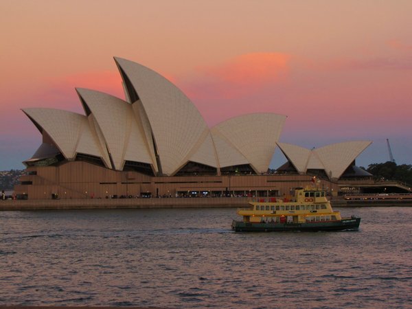 Sunset over the opera house