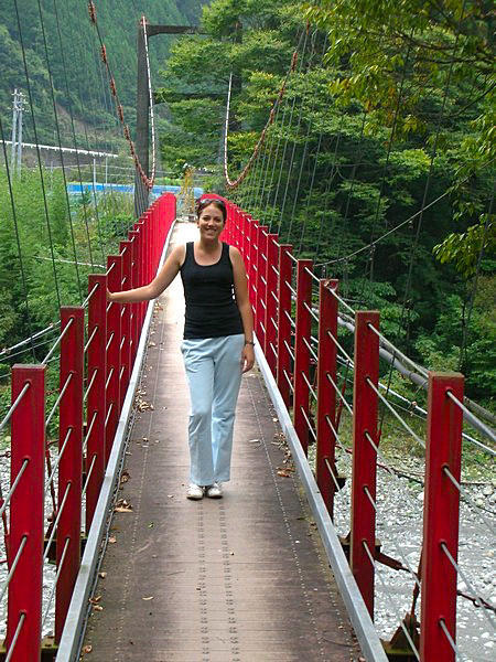 On a secret red bridge that we found