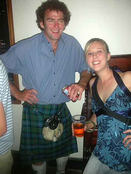 This guys wearing a kilt!!