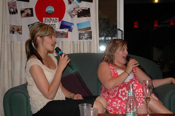 Katie and Lisa get in on the Sing Star action!