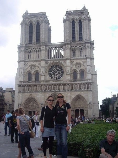 In front of the Notre Dame