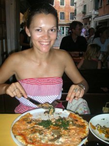 Margherita Pizza. Venice, Italy