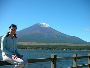 Marissa, Lake Yamanaka and Mt Fuji