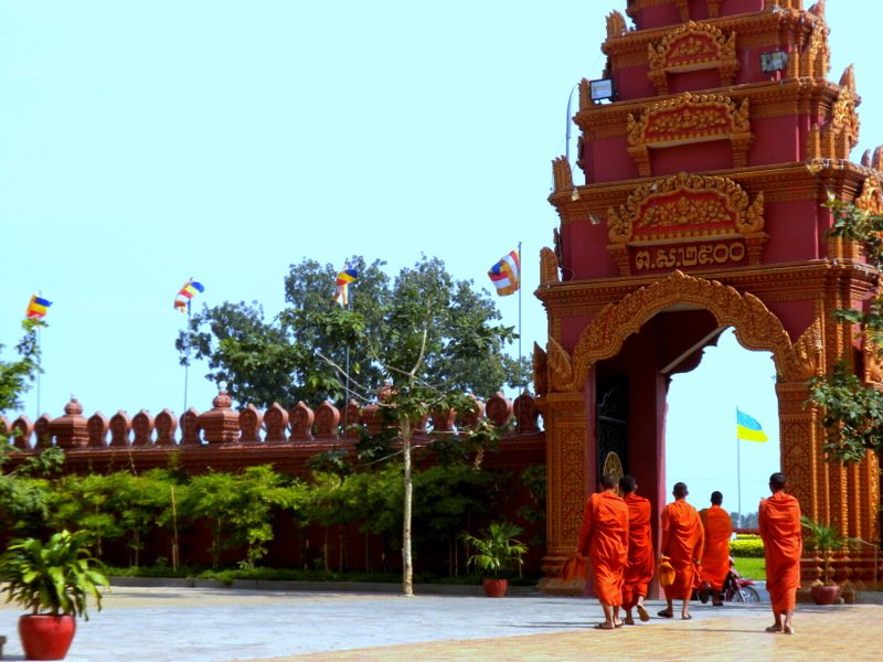 Monks Leaving the Temple
