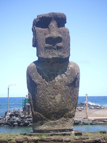 Moai in Hanga Roa town