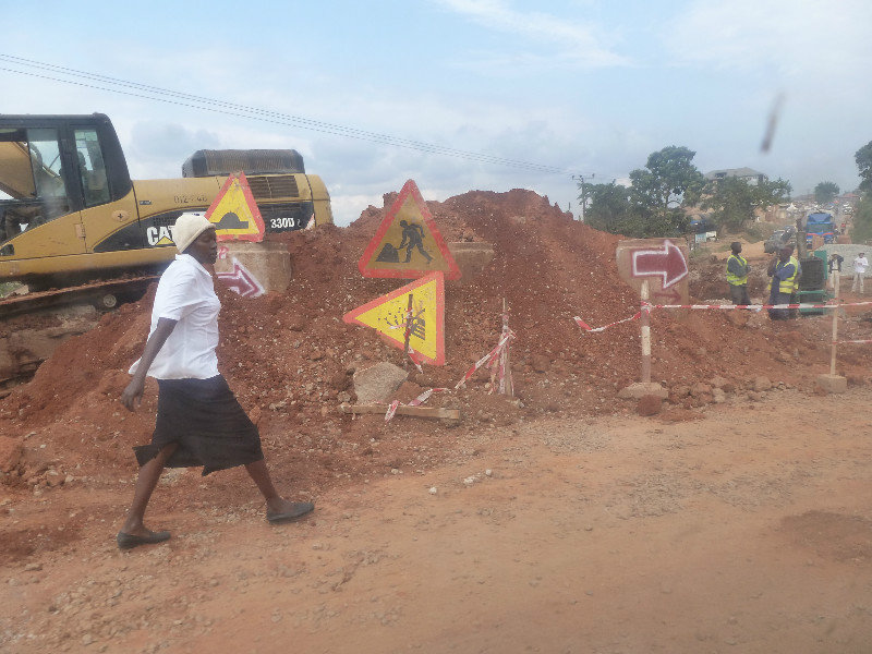 Random roadworks in Kampala