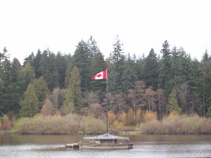 Stanley Park and Canadian Flag