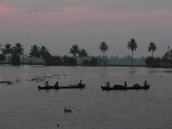 Small boats on the backwaters