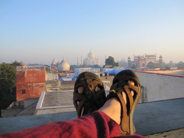 The view of the Taj...