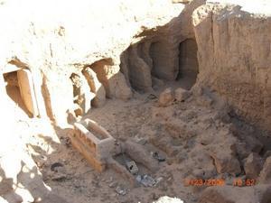 Underground tomb that caved in last year when a gasonline tanker drove over it.