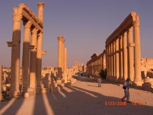 A look back down the colonnade
