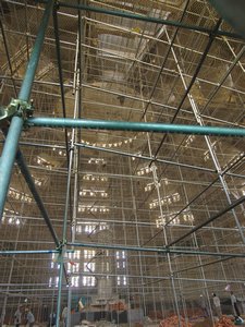 Domed Market Ceiling Under Repair