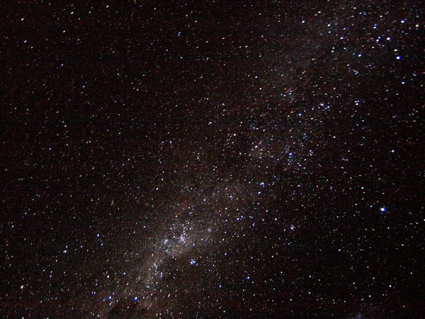Southern Sky Showing Milky Way - Southern Cross on Left Bottom Edge