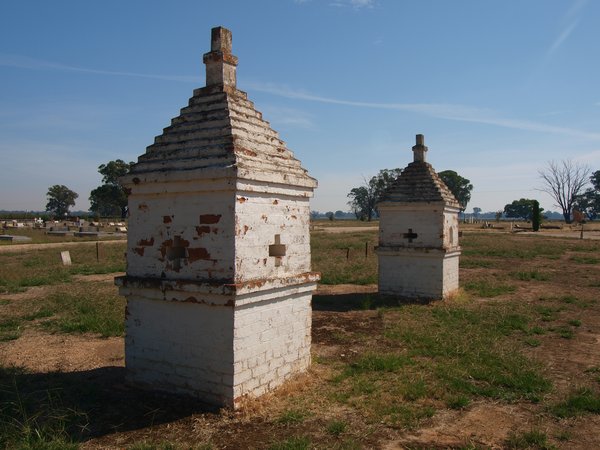 Chinese Burning Towers at Carlyle Cemetery