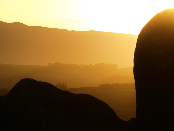 Sun Setting over Elephant Rocks
