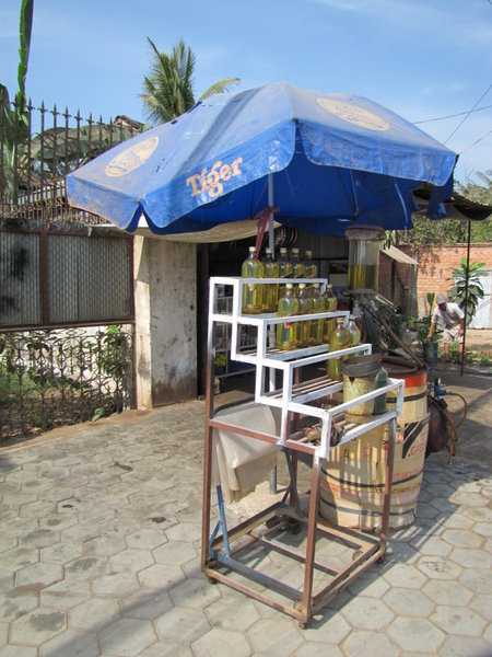 a Cambodian gas station