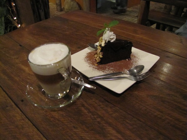 Chocolate Cake and a Hazelnut Latte