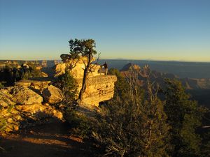 checking out the north rim the evening before the hike