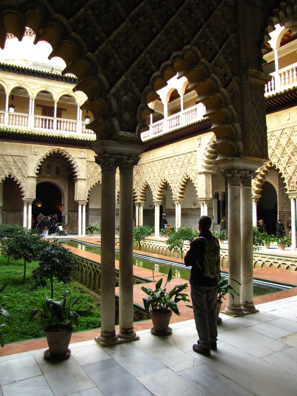 courtyard inside the Alcazar