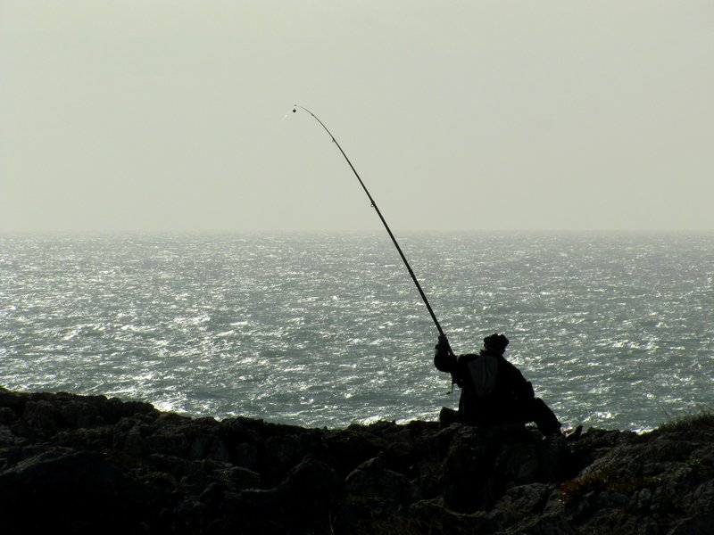 fisherman fishing 300' down