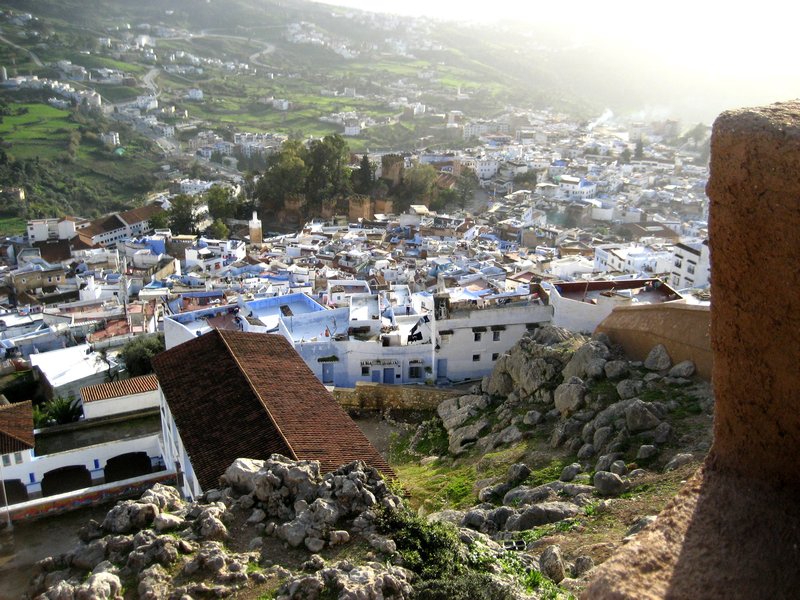 looking down on Chaouen