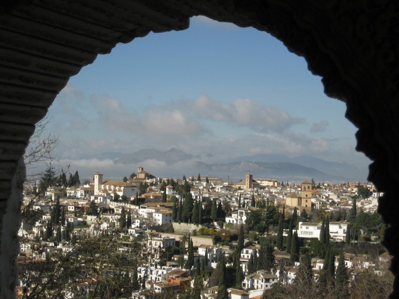 view from the palace at Generalife