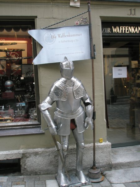 A "Knight" Protecting the Mideval Giftshop