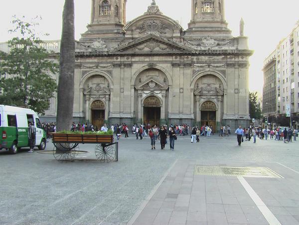 Outside of Cathedral Santiago