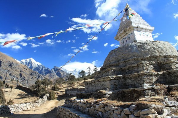 One of the many stupas along the way