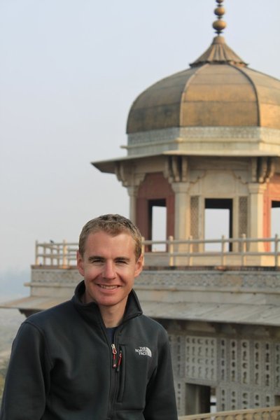 Matt outside Khas Mahal, Agra Fort