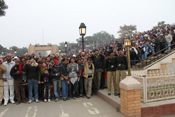The Indian Crowds at the Border Ceremony
