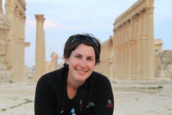 Birgit at the ruins of Palmyra