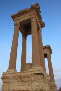 The tetrapylons of the Palmyra ruins