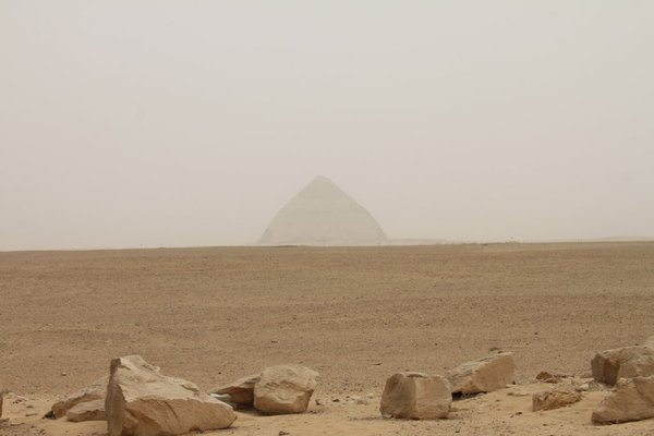 The Bent Pyramid through a dust/sand storm