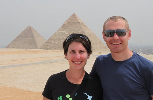 Matt and I at the Giza Pyramids