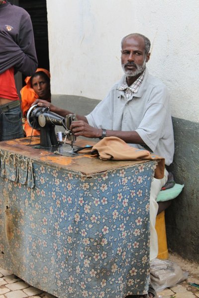 One of the many tailors on Machine Road