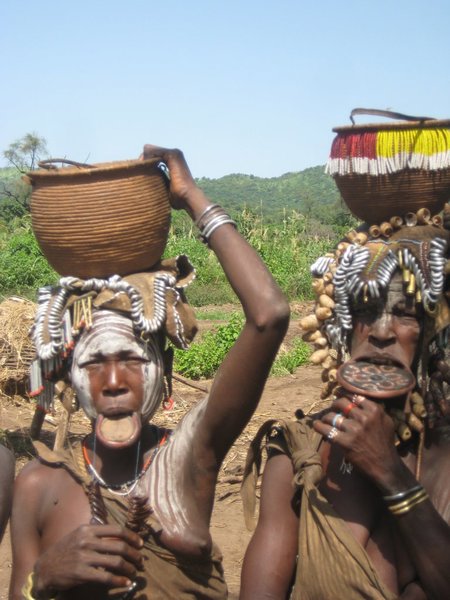 The colourful people from the Mursi tribe in the Mago National Park