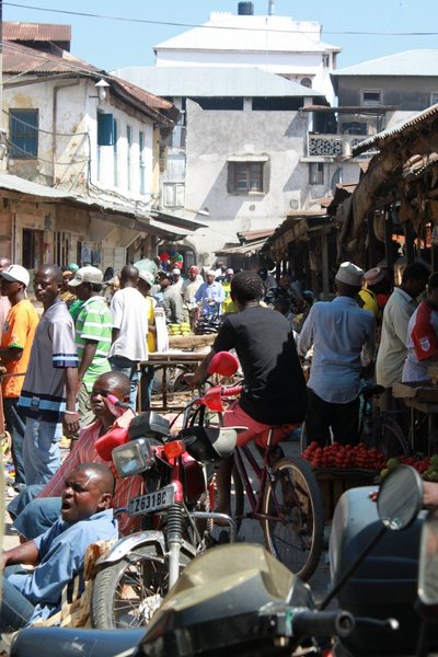 The busy Zanzibari markets