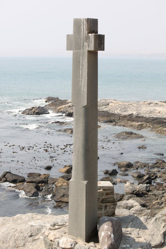 The cross at Diaz Point, a replica of the one erected by the Portuguese in 1488