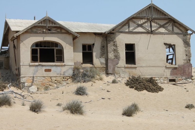 Sand has swamped this house in Kolmanskop
