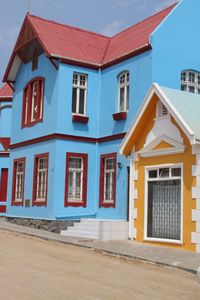 The colourful colonial houses in Luderitz