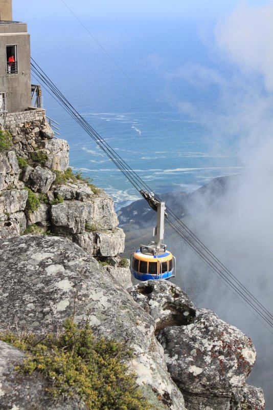 The cable car up Table Mountain