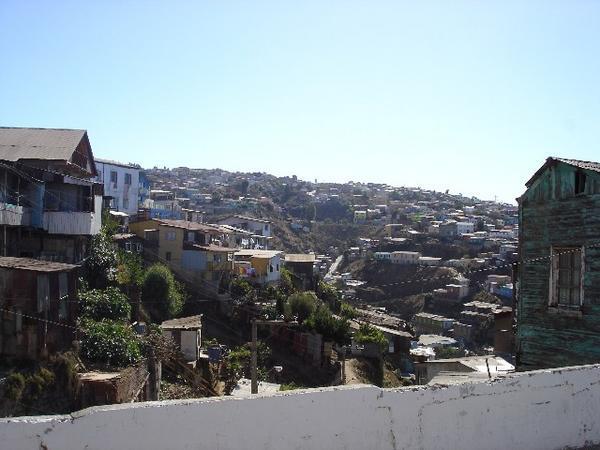 Valparaiso, view from up the acensor