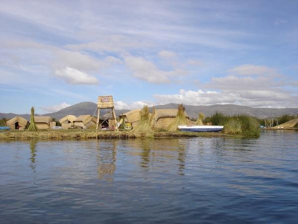 The floating islands on Lake Titikaka