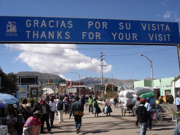 The border into Bolivia