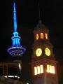 Auckland's Skytower by night