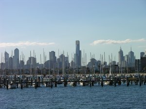 Melbourne skyline from St Kilda