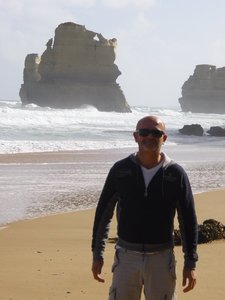 Down on the beach at the Great Ocean Road