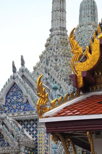 Bangkok temple roof detail