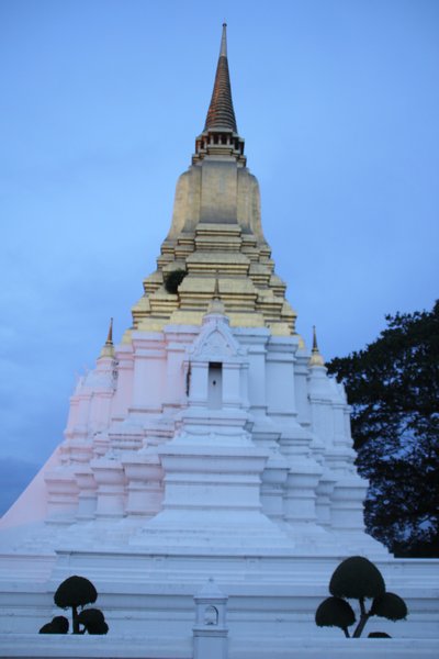 Ayutthaya temple at dusk